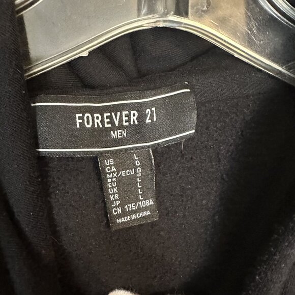 Forever 21 Men’s Black Graphic Hoodie Snake Design Large Bliss Eternal Pullover - Picture 3 of 11